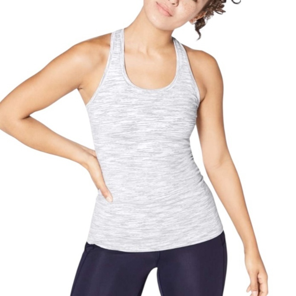 Lululemon Cool Racerback Tank Wee Are From Space Ice Grey Alpine White Size XS